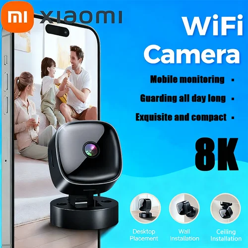 Imagen 2 del producto Xiaomi 8K HD Mini cámara inalámbrica de seguridad Wifi cámara monitoreo remoto hogar vigilancia inteligente videocámara protección