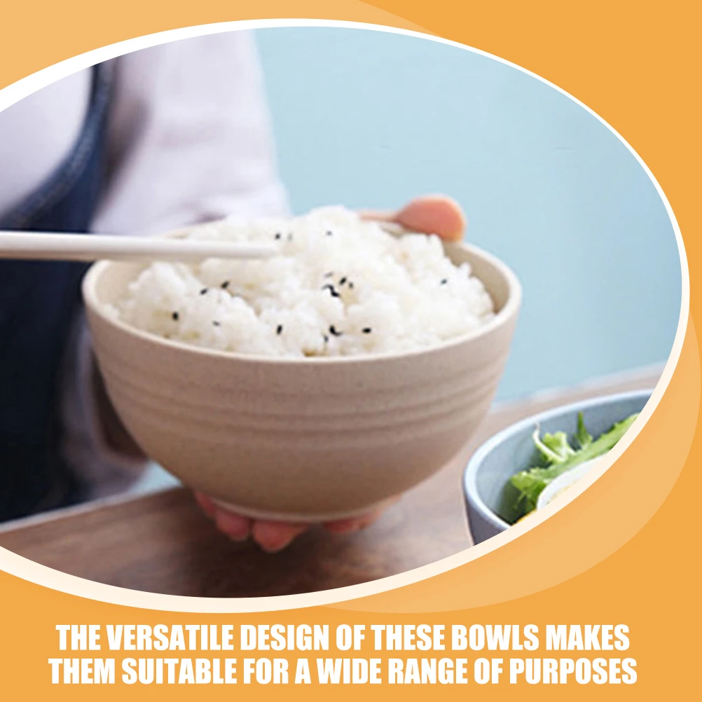 

4pcs Anti fall Bowl Set Small Size Unbreakable Salad H Pulled Noodle Pasta Household Tableware Reusable Dinner Bowls