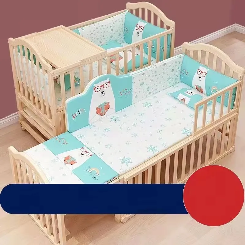 4-in-1 Baby Travel Bed: Portable Travel Cot, Bassinet, & Bedside Sleeper with Storage & Mattress