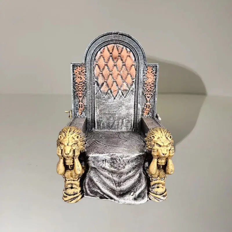 Yang-Lion Throne Seat Resin Handicraft Ornament for Bjd 1/6 12in Doll 20-30cm Home Decoration Crafts Figurines Girl Boys Gift