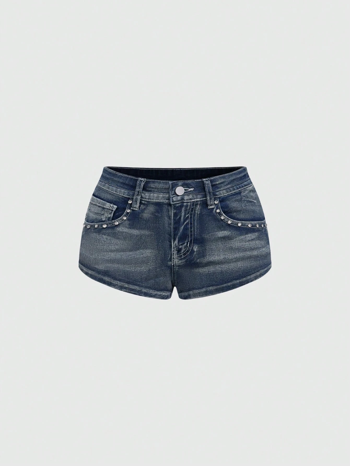 Low Rise Distressed Denim Shorts Female Jeans Womens Jeans Shorts Vintage Y2K Punk Style Embroidered Hot Pants