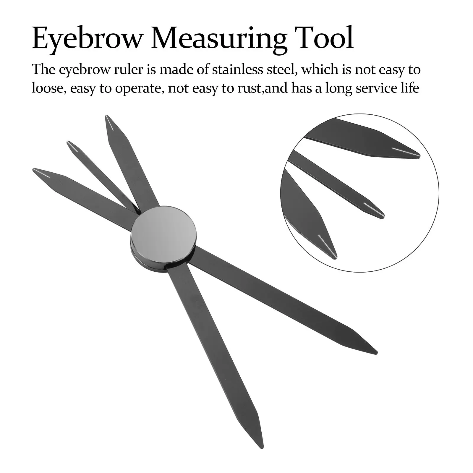 1pc Black Eyebrow Positioning Measurement Ruler Eyebrow Design Golden Ratio Ruler Measurement Tool Microblading Accessories