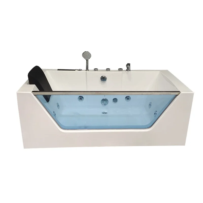 

Square surf massage, acrylic small apartment bathtub, home independent smart