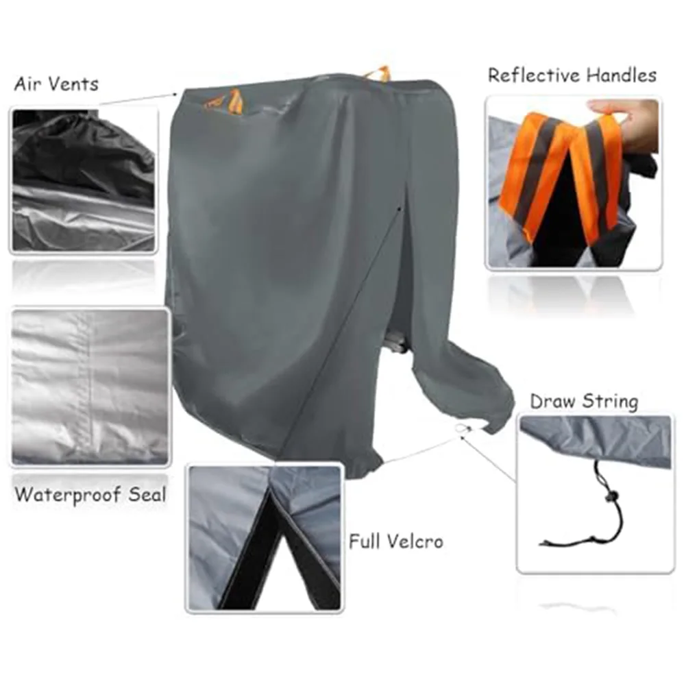 حامي جهاز المشي في الهواء الطلق حماية من جميع الأحوال الجوية طبقات مزدوجة مخيطة لمعظم العلامات التجارية لأجهزة المشي 117*97*168 سم