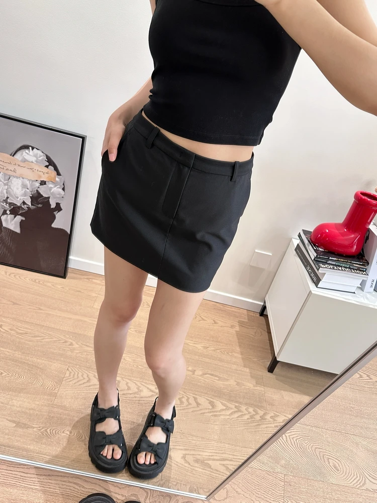 

Корейская повседневная тонкая свободная шерстяная юбка YN с длинными рукавами и воротником из смесового хлопка для женщин...