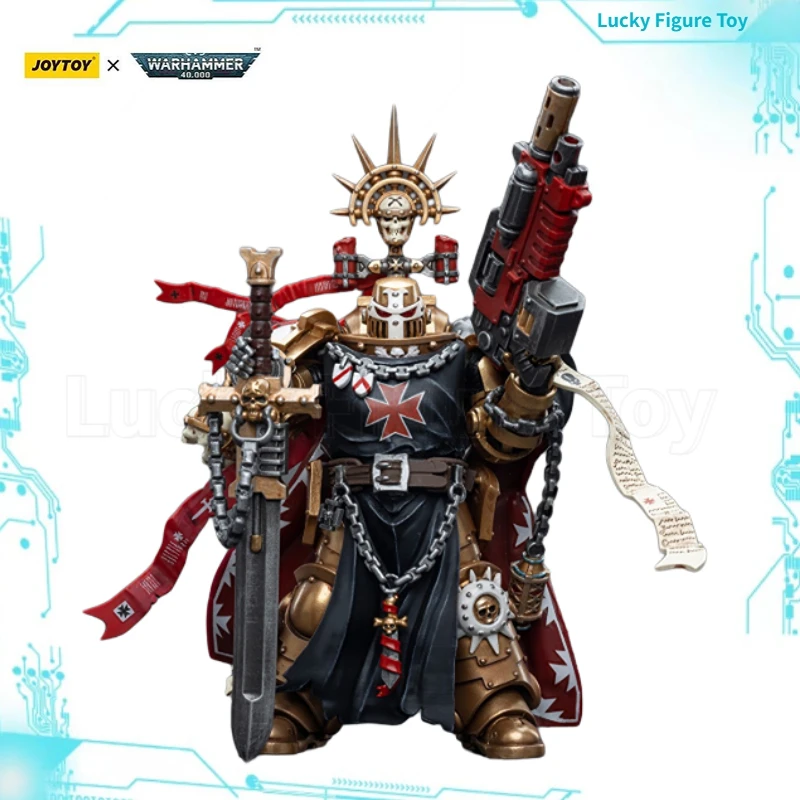 

【Оригинал】JOYTOY 1/18 фигурка Warhammer 40K Black Templars High Marshal Helbrecht военная модель игрушки