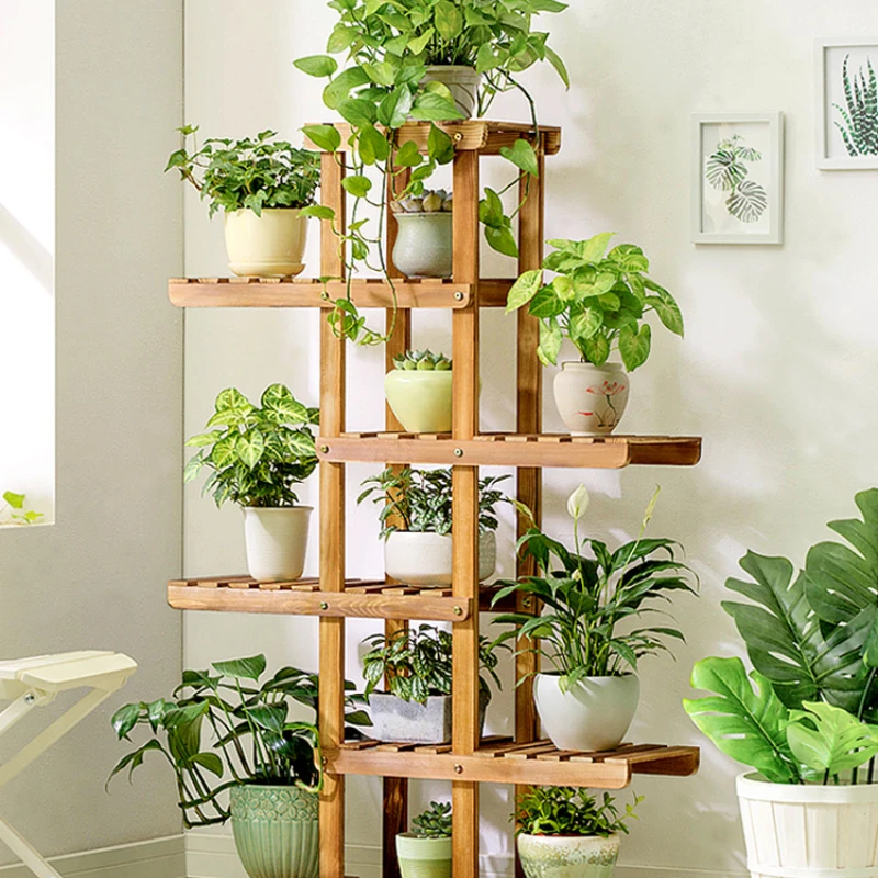 

Flower Rack Floor-Standing Multi-Layer Storage Decoration Balcony Living Room Interior Succulent Iron Green Radish Basin