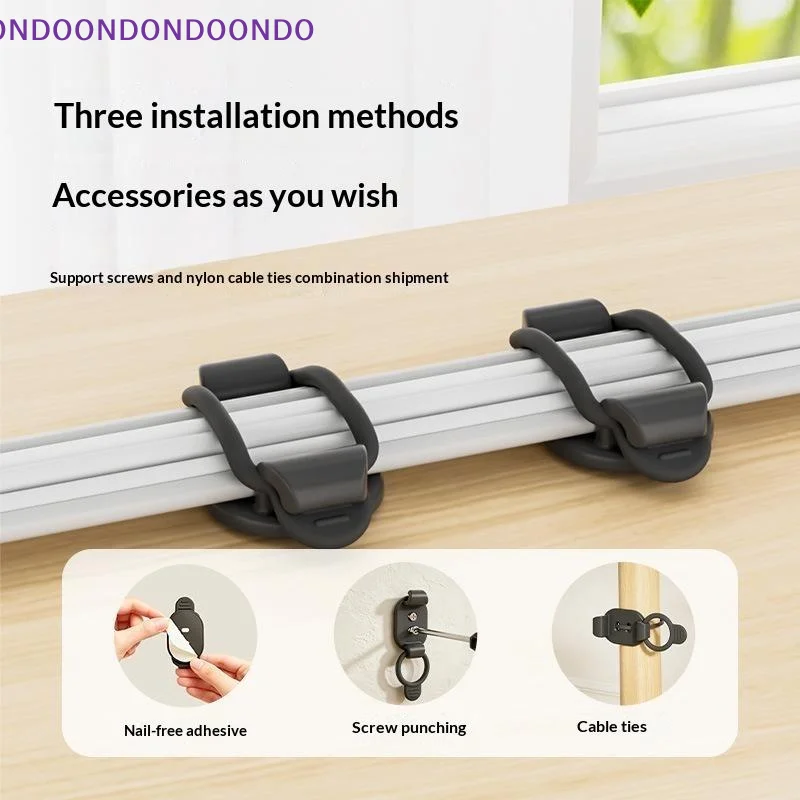Adjustable Elastic Adhesive Cable Clips 1/5PCS Traceless Wire Management Holder for Home Office Wall Cable Organizer