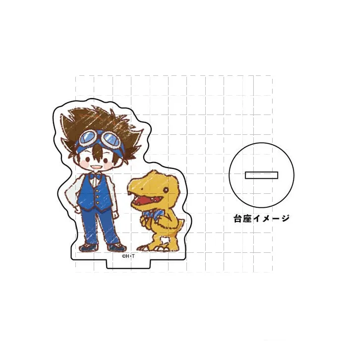 Game Digimon Adventure Acrylic Stand Doll Anime Gabumon Piyomon Yagami Taichi Agumon Mini Figure Model Plate Cosplay Toy Gift image 2
