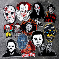 Dangerous Person  Masked Fear Embroidery Patches Ironing Applique Sew On Clothes Sewing Supplies  Arts And Crafts