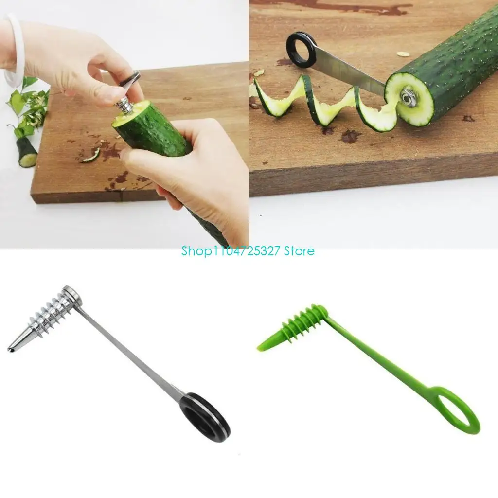 D8KF Rotary Vegetable Spirals Cutter Stainless Steels For Carrot Cucumber Slicing