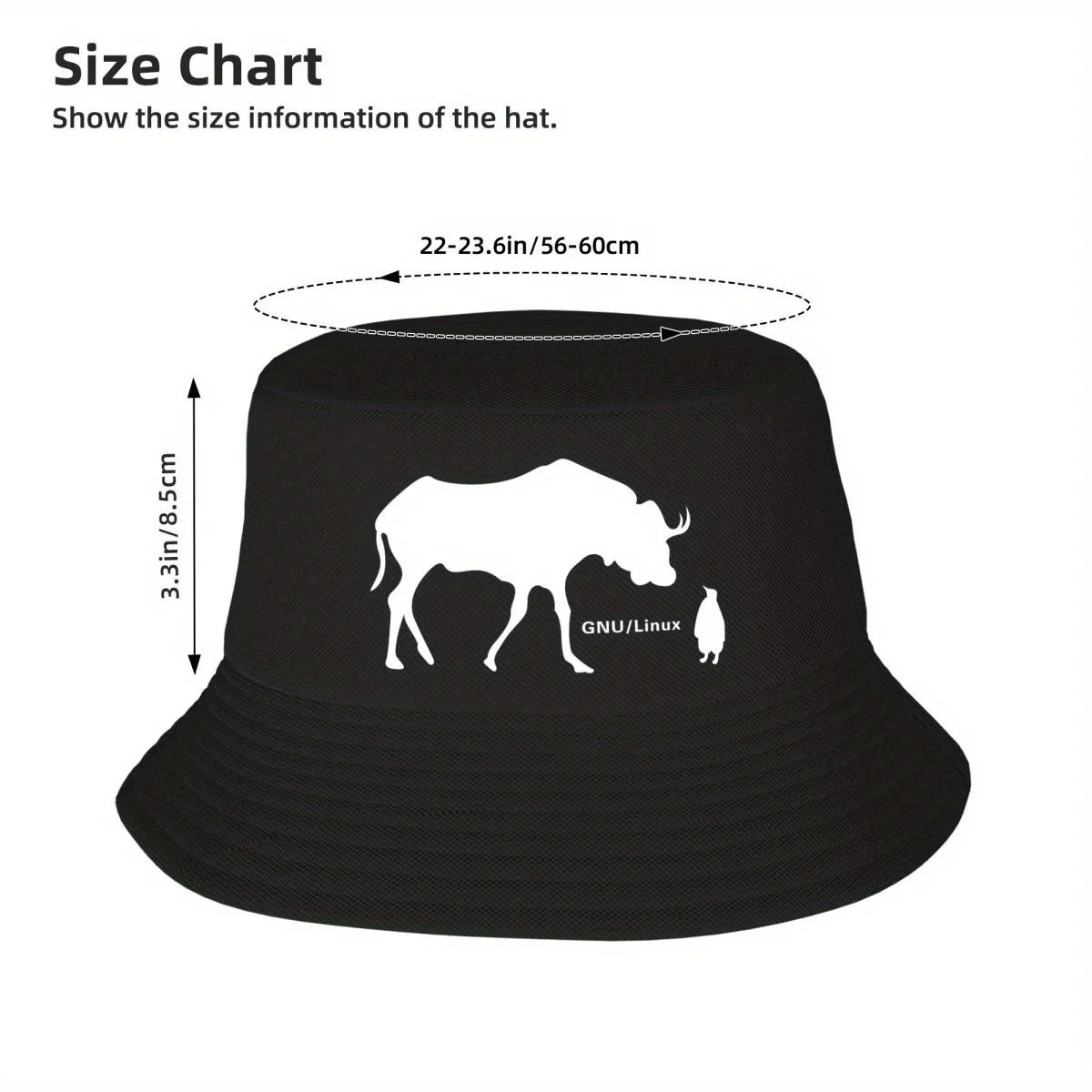 2025 Neue GNU Linux Fisherman Caps Bucket Hat Sun Beach Visor Caps