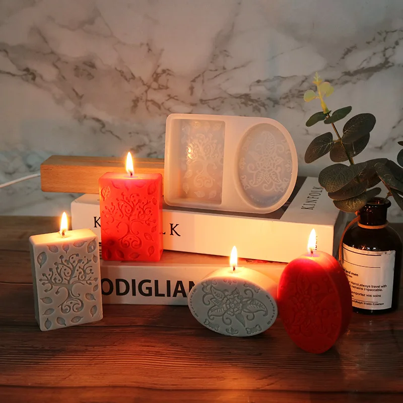 

3D Handmade Flower Soap Silicone Mold DIY Floral Pattern Square Shape Fatima Candle Making Supplies Cake Baking Tools Home Decor
