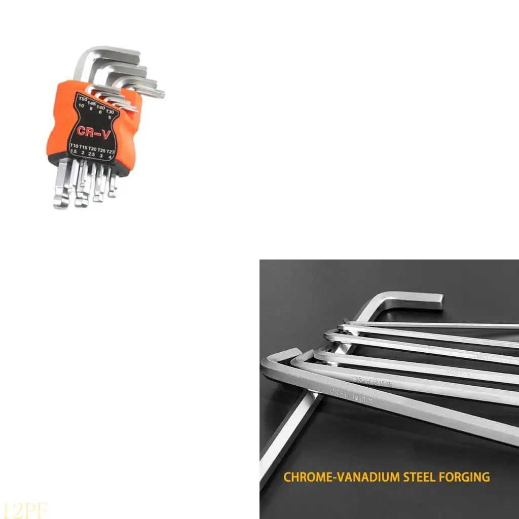 12PF Industrial L Type Screwdriver Set 9Pcs Ergonomic L Shaped Wrenches For Automotive And Appliance Maintenance