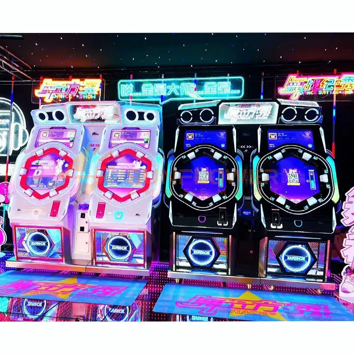 Double Player Arcade Dance Cube Coin-Operated Large Entertainment Equipment Music Battle Show Made Plastic Excluding Freight