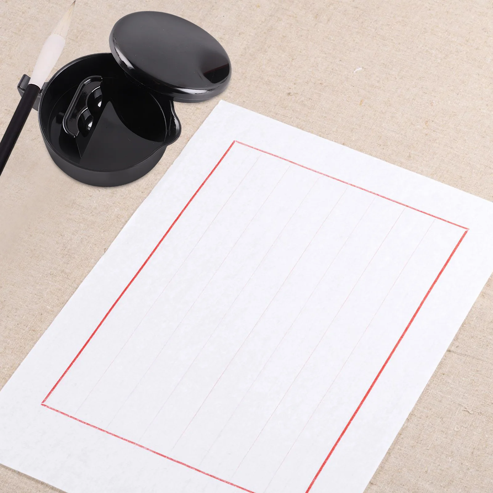 

Ink Bucket Cover Calligraphy Tray Practical Inkwell Lid Multi-function Ink Dish Plate Durable Portable Painting Tool Teaching