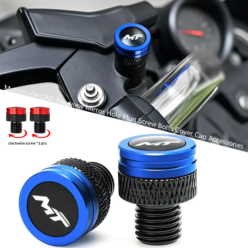 

Fit For CFMOTO 450MT 800MT 700MT 450/700/800 MT M10X1.25 Motorcycle CNC Aluminum Rearview Side Mirror Hole Cap Plug Screw 700-MT