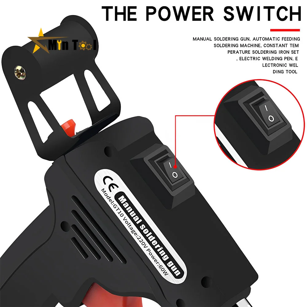 EU/US 60W Soldering Iron Automatic Welding Send Tin Gun Desolder Pump for Circuit Board Repair DIY Solder Hand Tool