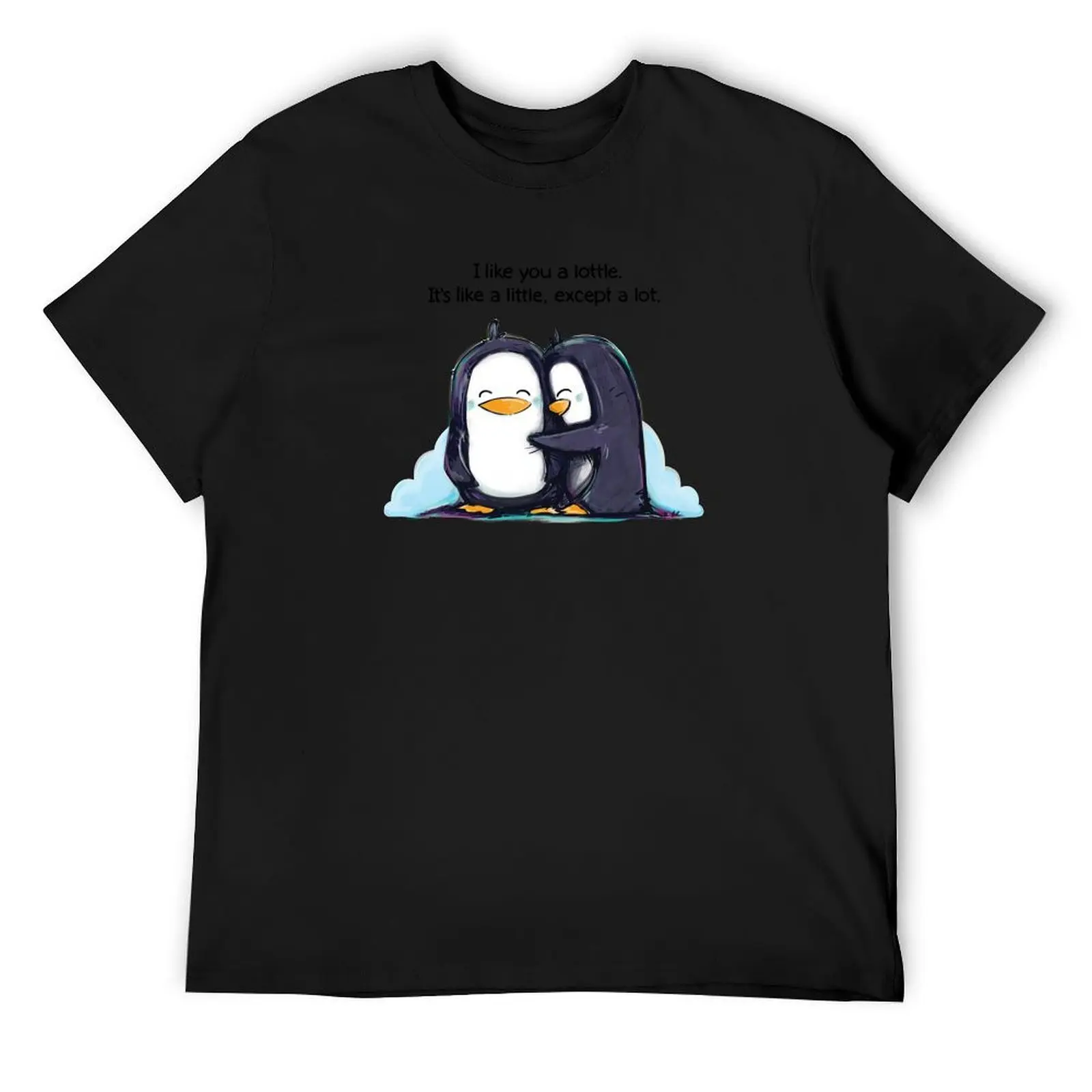 

I Like You a Lottle Penguins T-Shirt plus size tops shirts graphic animal prinfor boys mens t shirts top quality