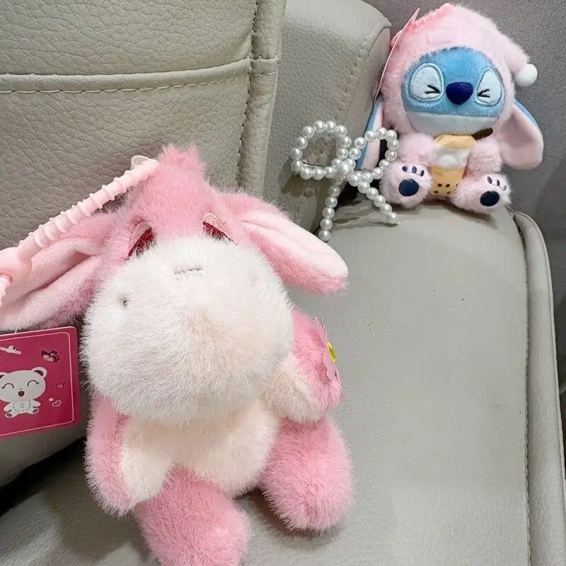 ディズニーアイーヨー ロバ ピンクの花 ぬいぐるみ ソフトキーホルダー 女の子 かわいい バックパック ペンダント デコレーション 人形 バレンタインデー ガールズギフト おもちゃ