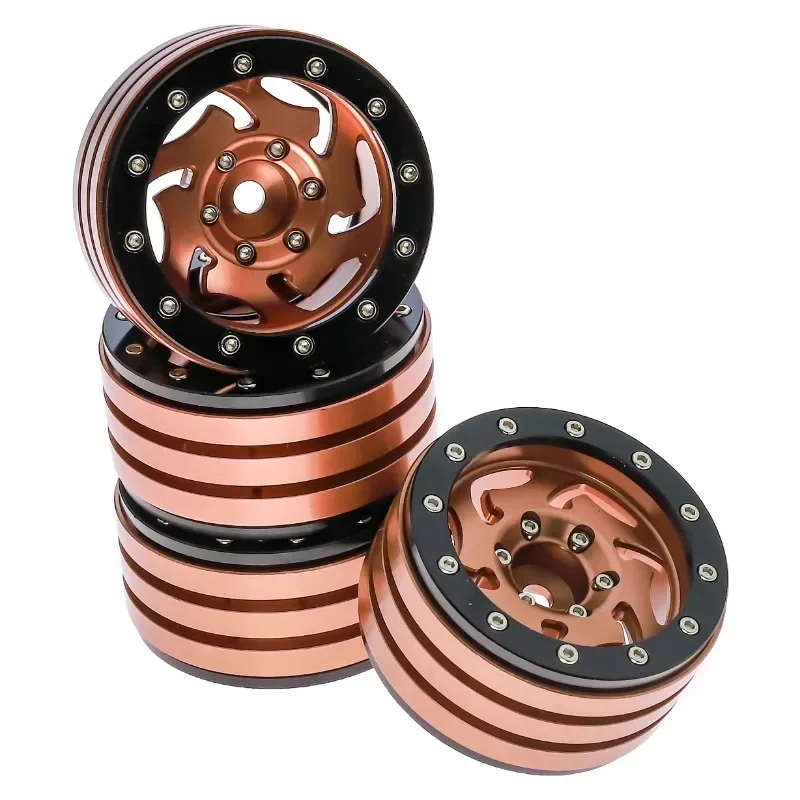 ล้อแม็กซ์โลหะแบบ Beadlock ขนาด 1.9 นิ้ว พร้อมรู Tornado - คุณภาพพรีเมียม สำหรับรถ RC Crawler ขนาด 1/10 - ใช้ได้กับ Axial RC4WD SCX10, TRX4/6