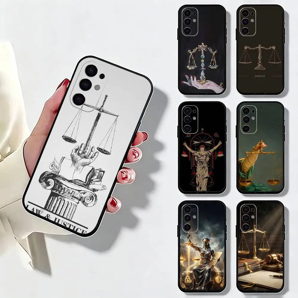 Law Lawyer Judge Justice ART Phone Case For Samsung S25,S24,S21,S22,S23,S30,Ultra,S20,Plus,Fe,Soft Silicone Black Cover