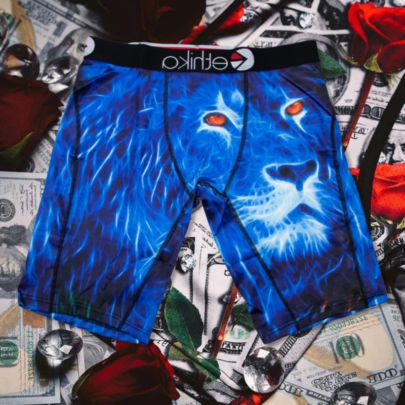 Men Boxers Sexy Men\'s Underwear Fashion Print Boxer Briefs Plus Size Underpants Male Summer Breathable Man Panties Boxer Trunks