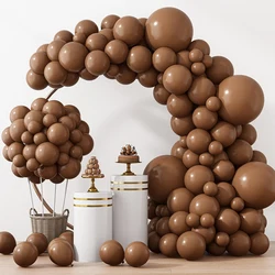 Brown Balloons Arch Garland Kit Khaki Coffee Brown Latex Balloon Arch Baby Shower Birthday Party Decor Wedding Decoration Globos