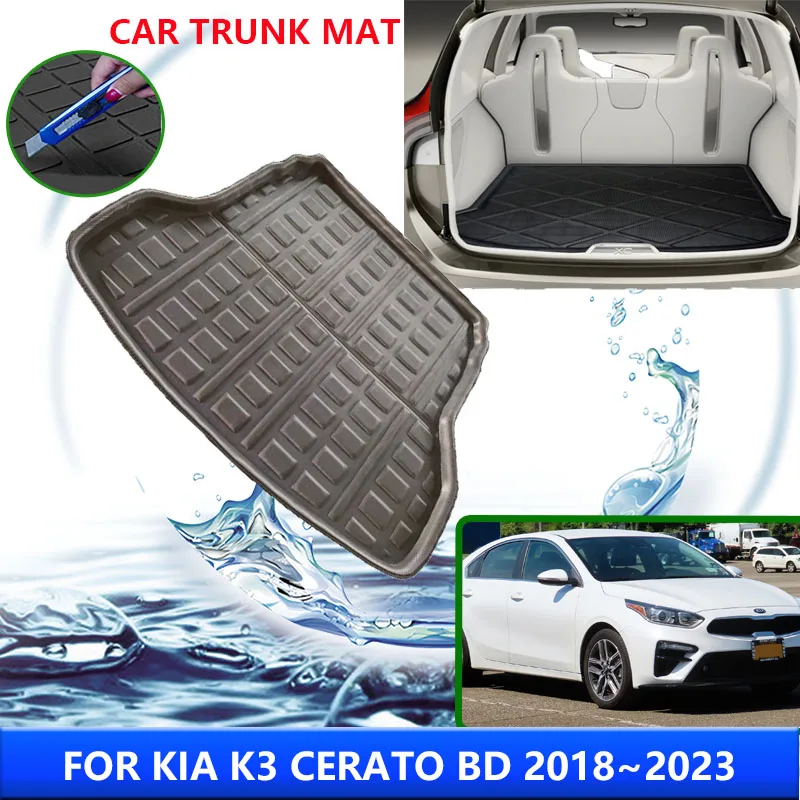 

For Kia Forte K3 2021 Cerato 2020 BD 2023 2022 2018 2019 3 EVA Material Anti-Dirty Mat Car Rear Cargo Tray Tail Auto Accessories