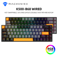 MACHENIKE K500-B68 Mechanical Keyboard Wired 65% Layout RGB ANSI NKRO Hot-swappable Support Gaming Keyboard For Laptop PC Gamer