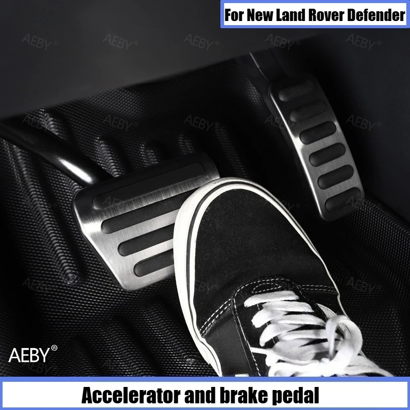AEBY For New Land Rover Defender 2020-2026 Car Pedal Pad Anti-Slip Brake Accelerator Cover Wear-Resistant Footrest Protector