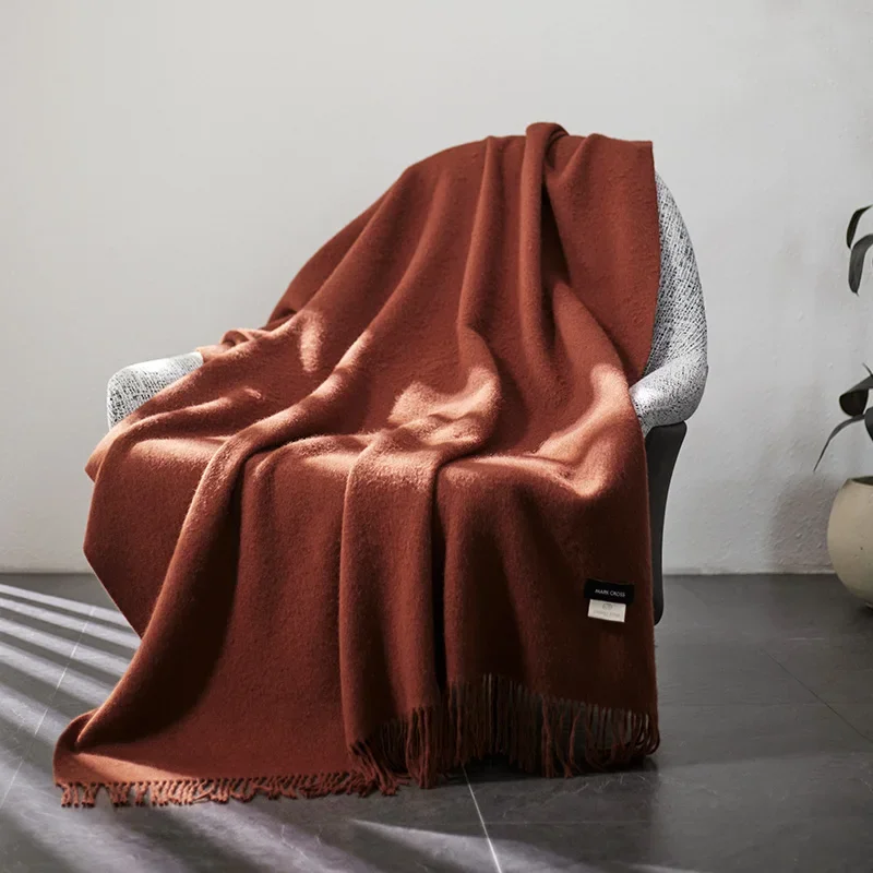 Customizable wool sofa cover nap shawl blanket