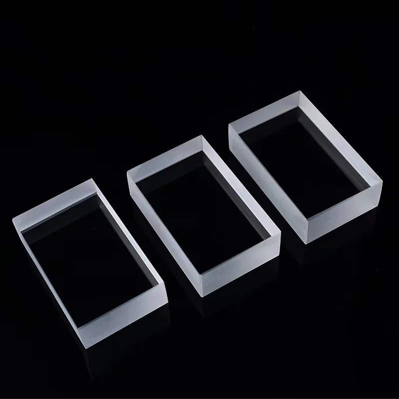 Quartz window piece 20x80x5mm, high temperature resistant transparent ultraviolet square glass mirror