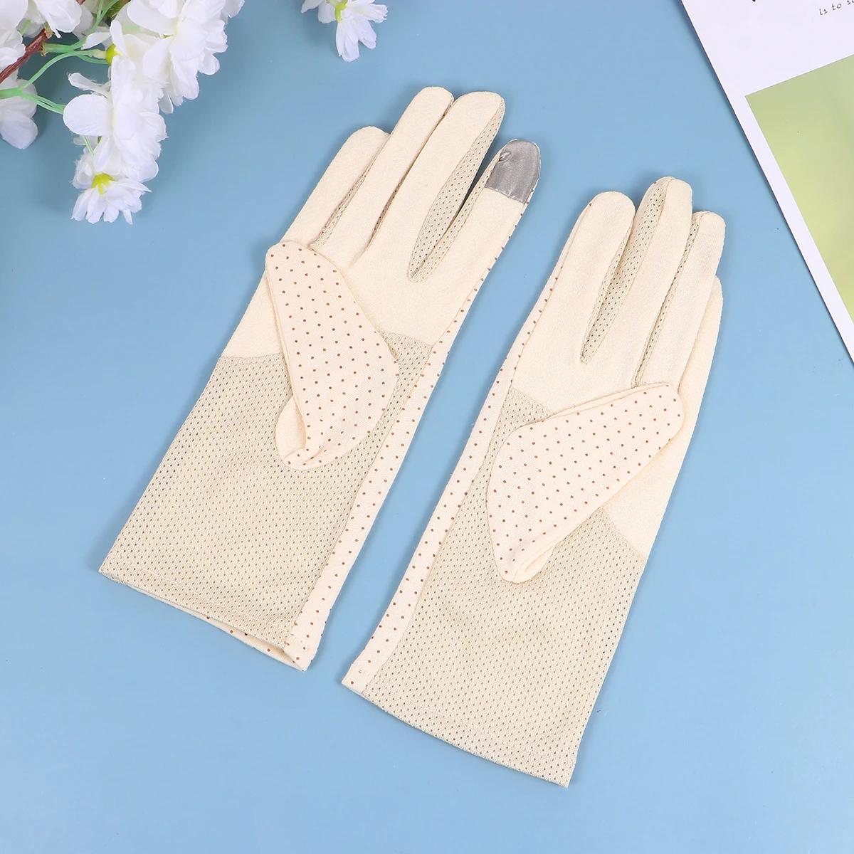 

Fingerless Gloves Women Screen Sunscreen Gloves for Driving Outdoor UV Protection Comfortable Fit All Sizes Large