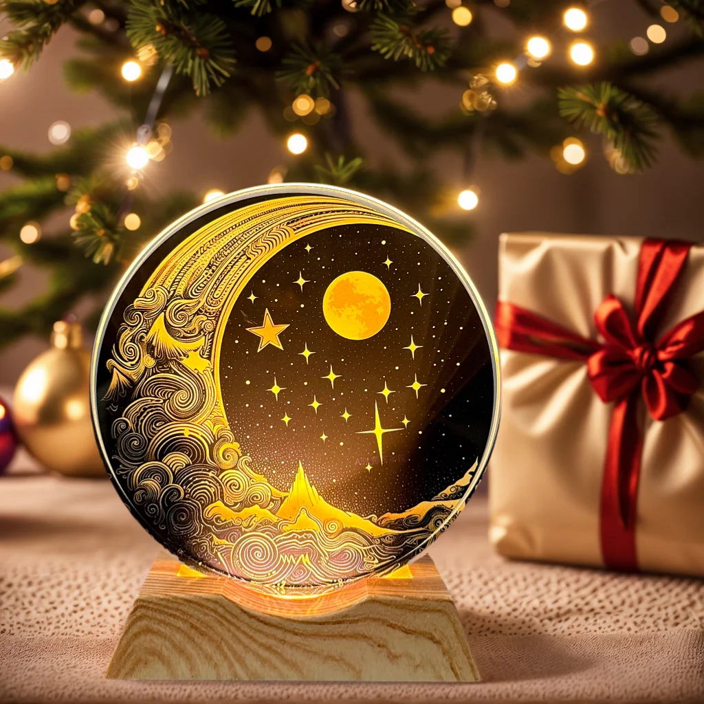 

1 gold-plated group-togetherness night light, suitable for Ramadan Valentine's Day decoration, bedroom table lamp, atmosphere-sh