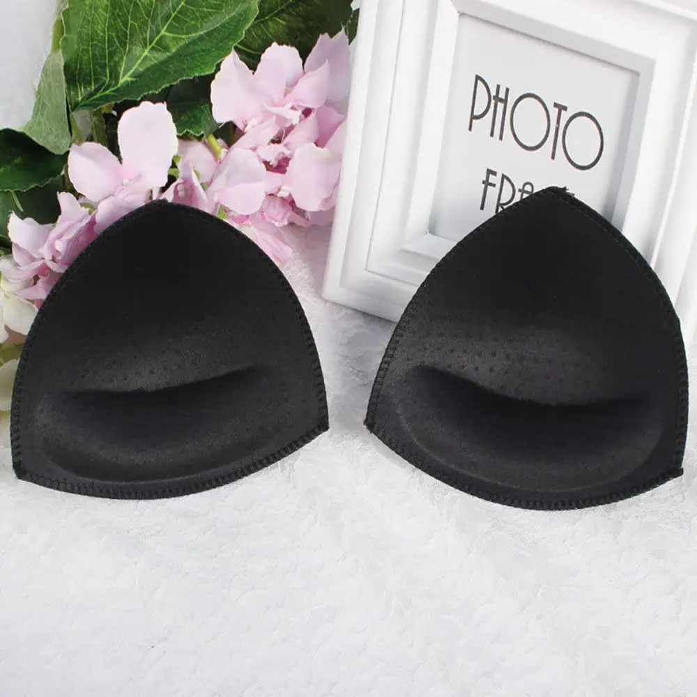 Removeable Padding Intimates Triangle Female Swimsuit Breast Bra Padding Intimates Accessories Chest Enhancers Sponge Bra Pad