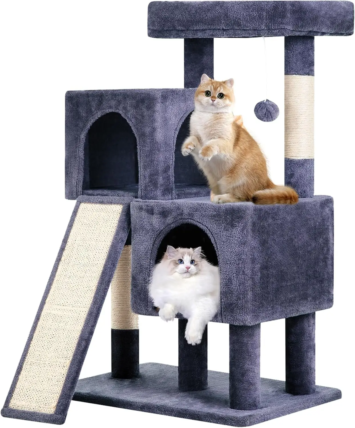 

Cat Tree for Indoor Cats 36 Inches Cat Tower Multi-Level Indoor Cat Play Condo House with Scratching Posts, Spacious Per