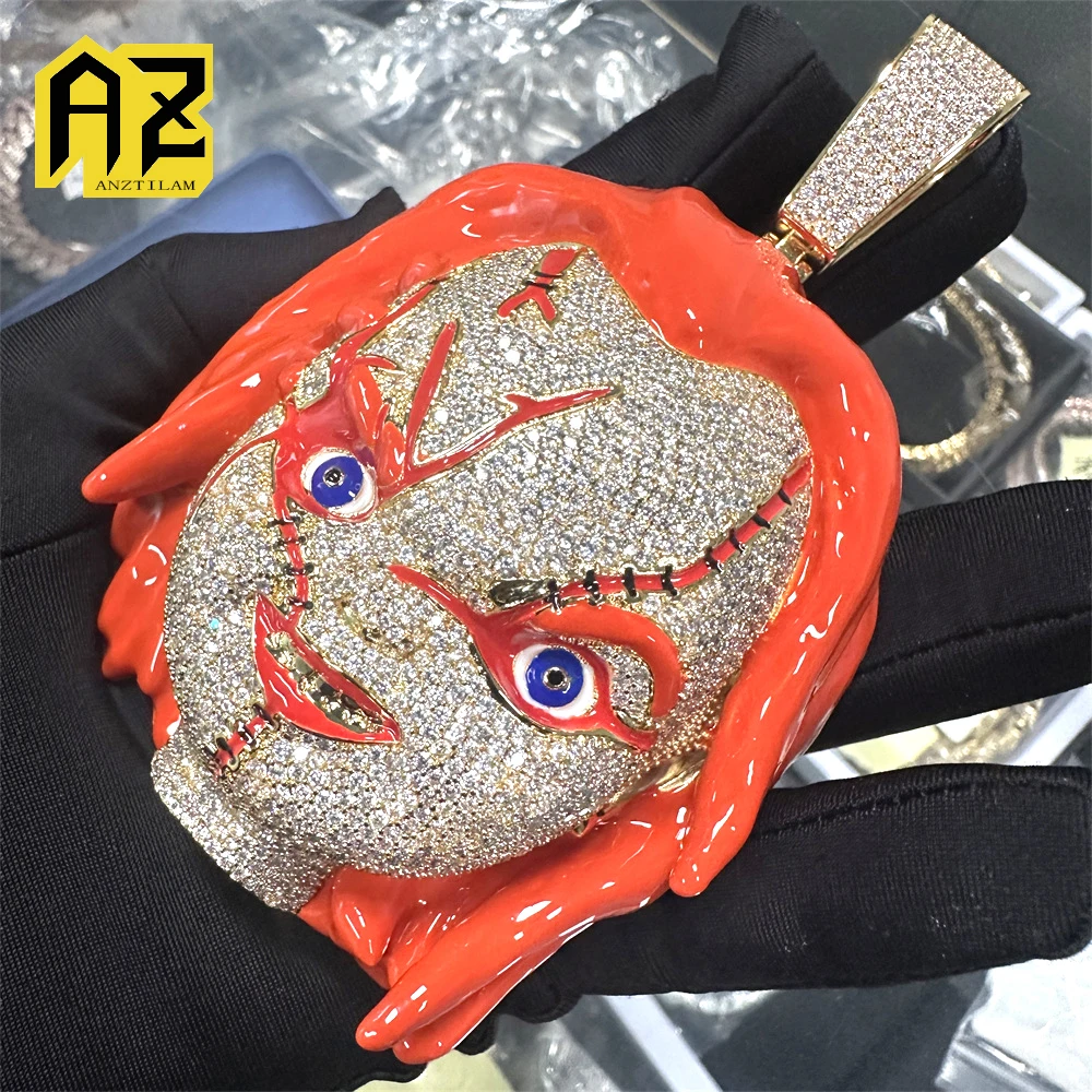 

Anztilam 117mm HUGE BABY Iced Out Pendant Necklaces for Women Men Brass Zircon Punk Hip Hop Jewelry Free Shipping