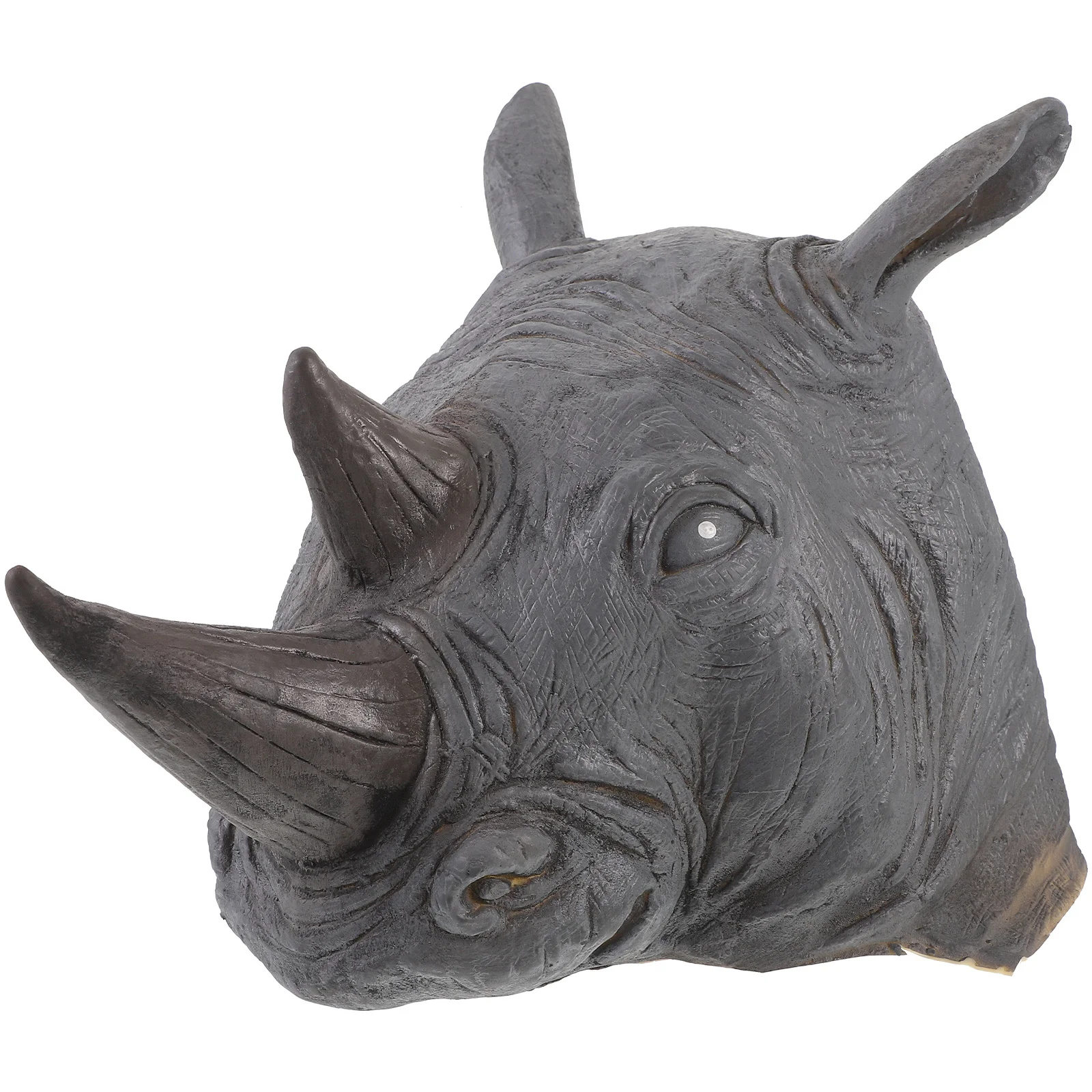Halloween Rhino Animal Headwear Vivid Latex Cosplay Mask for Party Performance Trick Photo Props Halloween Cap
