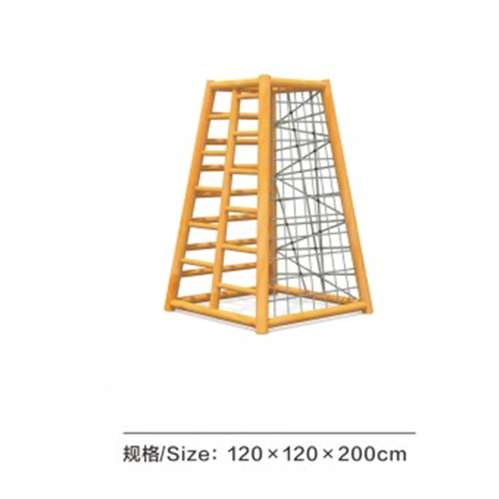 High-quality Wooden Amusement Park Outdoor Sports Equipment Customized Children's Wooden Balance Swing Bridge