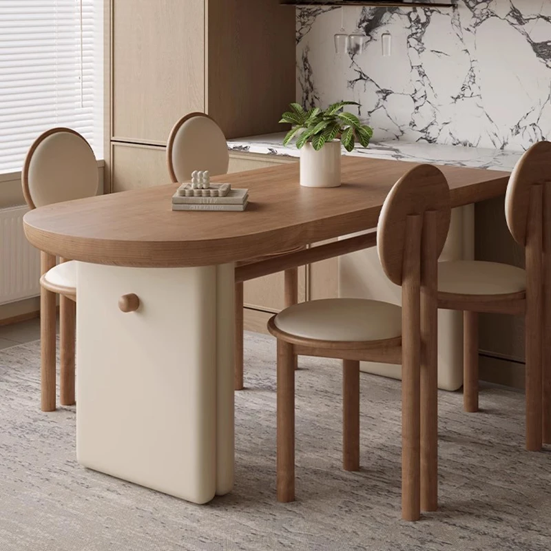 &*Z  Nordic Dining Table Italian Minimalist Space Saving Vintage Dining Tables Elegant Luxury Eettafel Living Room Furniture