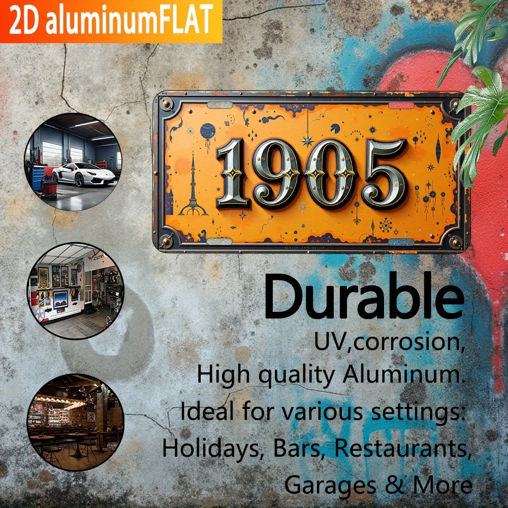 2D Flat, 2D Flat - This Single Vintage Art Sign Measures 15.24 X 30.48 cm and Features 2D Flat High-definition UV Printing. Perf