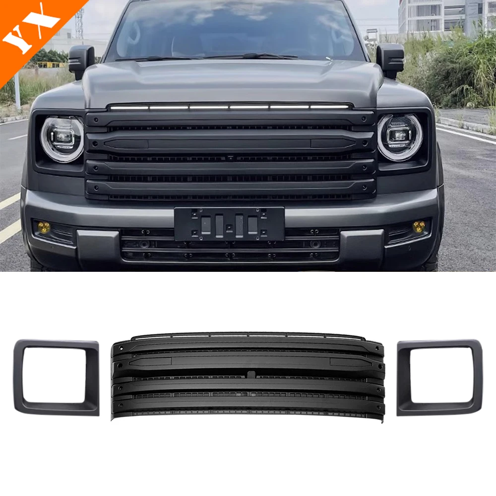 For GMW Haval H9 2024 2025 Accessories Car Original Car Grille With Insect Proof Mesh,Car Front Face ,Center Grille Modification