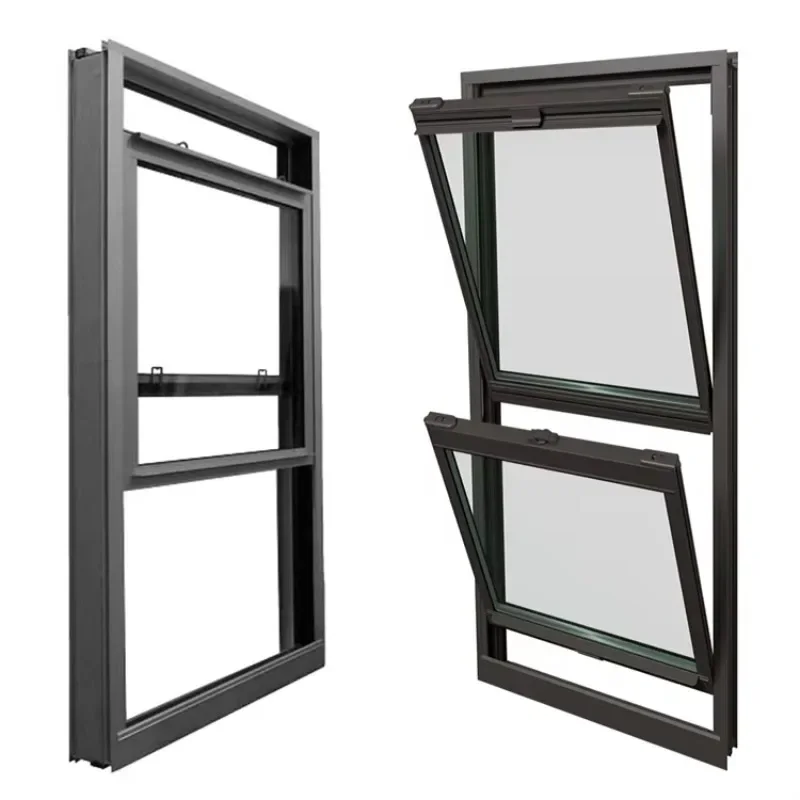 

Modern up down slide aluminium windows design custom double hung aluminum glass vertical sliding sash window