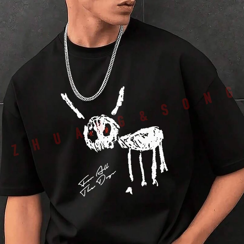 

Rapper DrakeFOR ALL THE DOGS Graphic Moto T-Shirt Men Hip Hop Streetwear Unisex Casual Fashionable Short Sleeve Tops