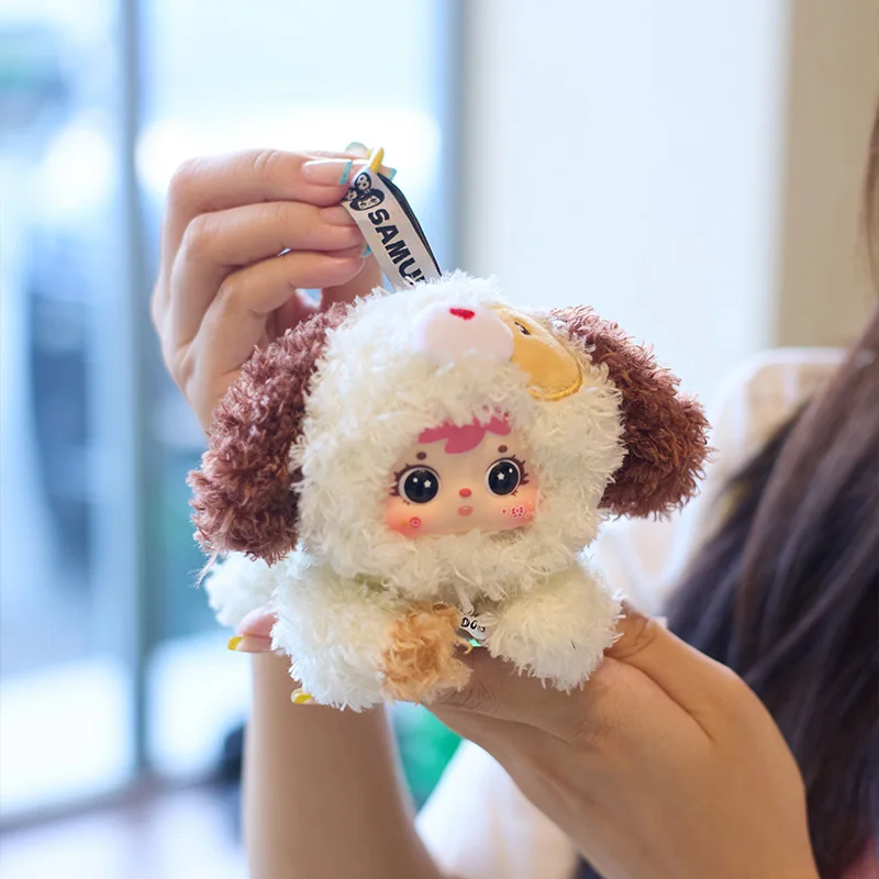 สินค้าใหม่ ซีรีส์ New Spot Air Hibiscus Three Little Hair Samuel Puppy Party ของแท้ กล่องสุ่ม จี้ห้อยกระเป๋า ของตกแต่ง ของขวัญเซอร์ไพรส์