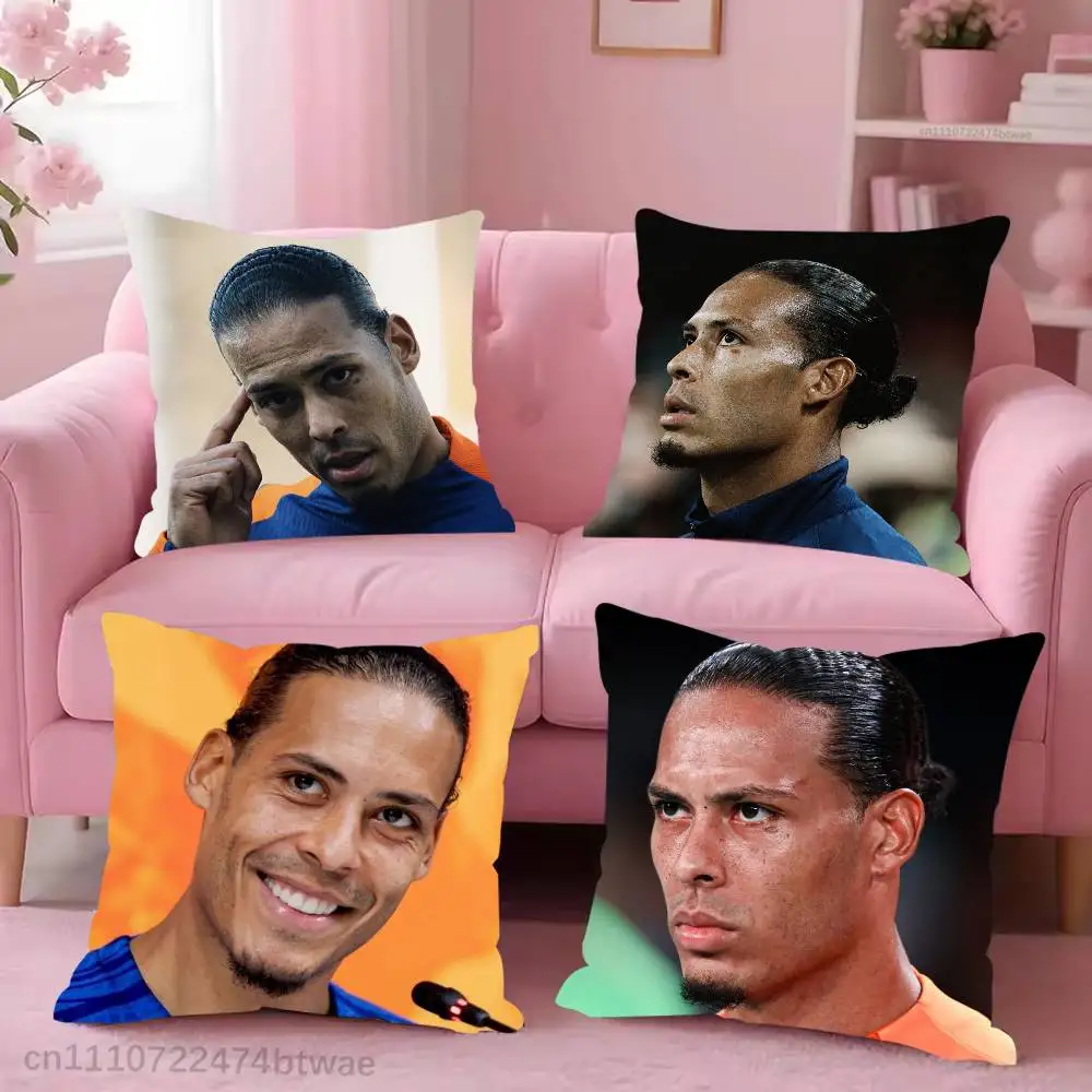 Virgil V-Van Dijk Nedtherlands Pillow Case For Sofa Bedroom Living Room Plush Cushion Cover Decorations and Protector