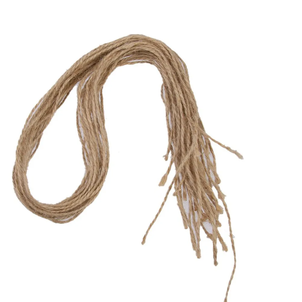 10 cartes numérotées en jute naturel (1-10) avec ficelle pour décoration de table de mariage, bal carité, fête d'anniversaire, baptême