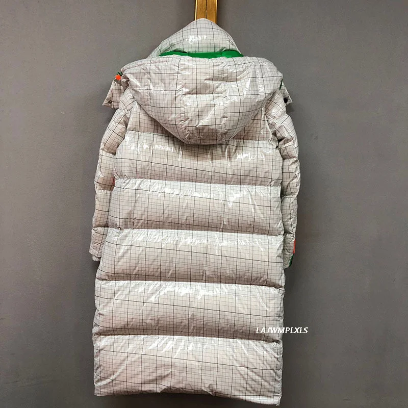 Moda inverno americano europeu 90% pato branco para baixo jaqueta feminina brilhante colorido veste femme streetwear grosso quente longo parkas