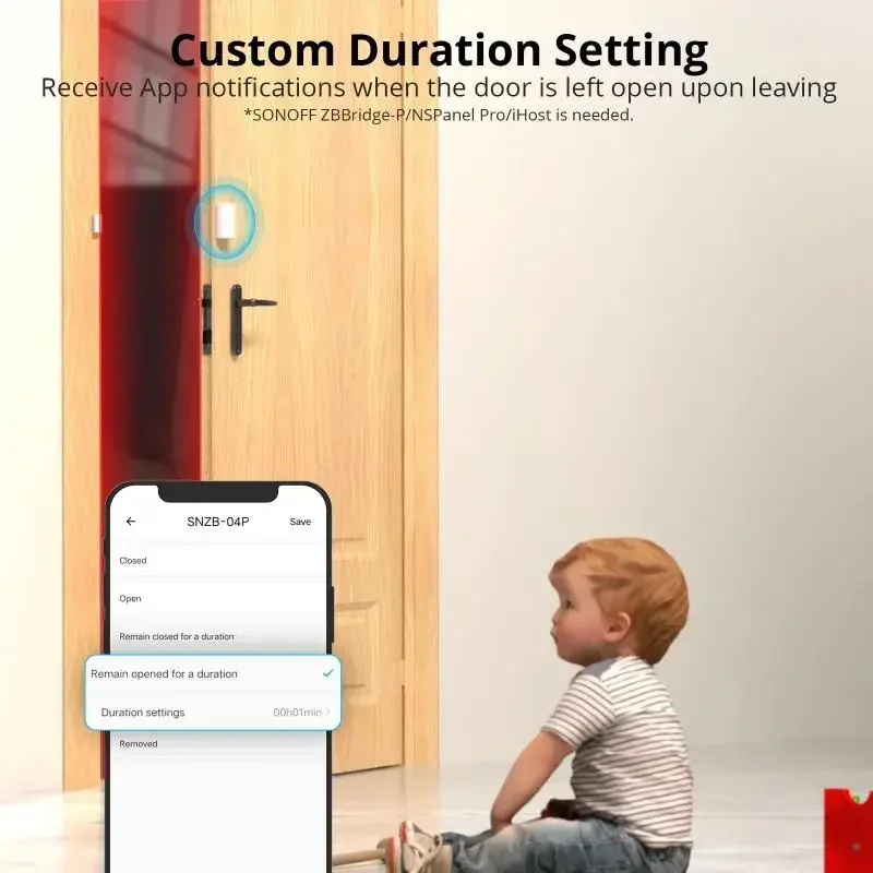 SONOFF SNZB-04P Zigbee Door Window Sensor Home Security Alarm Sensor Local Smart Scene Works with Alexa Google Home Smartthings